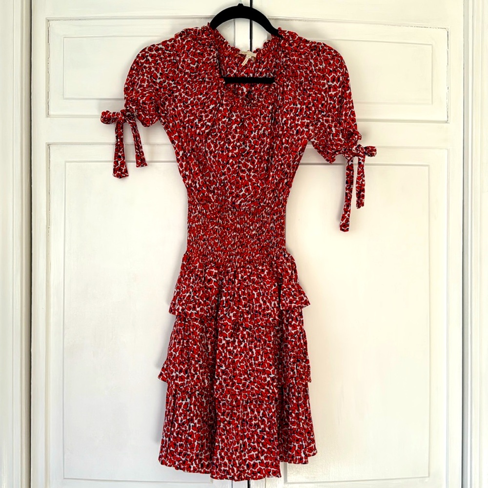 Maje tiered print dress